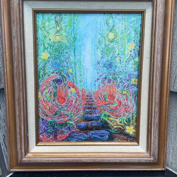 Ascension Embellished Framed Print Podge Elvenstar Hanna Bamboo Forest Esoteric - Picture 9 of 9